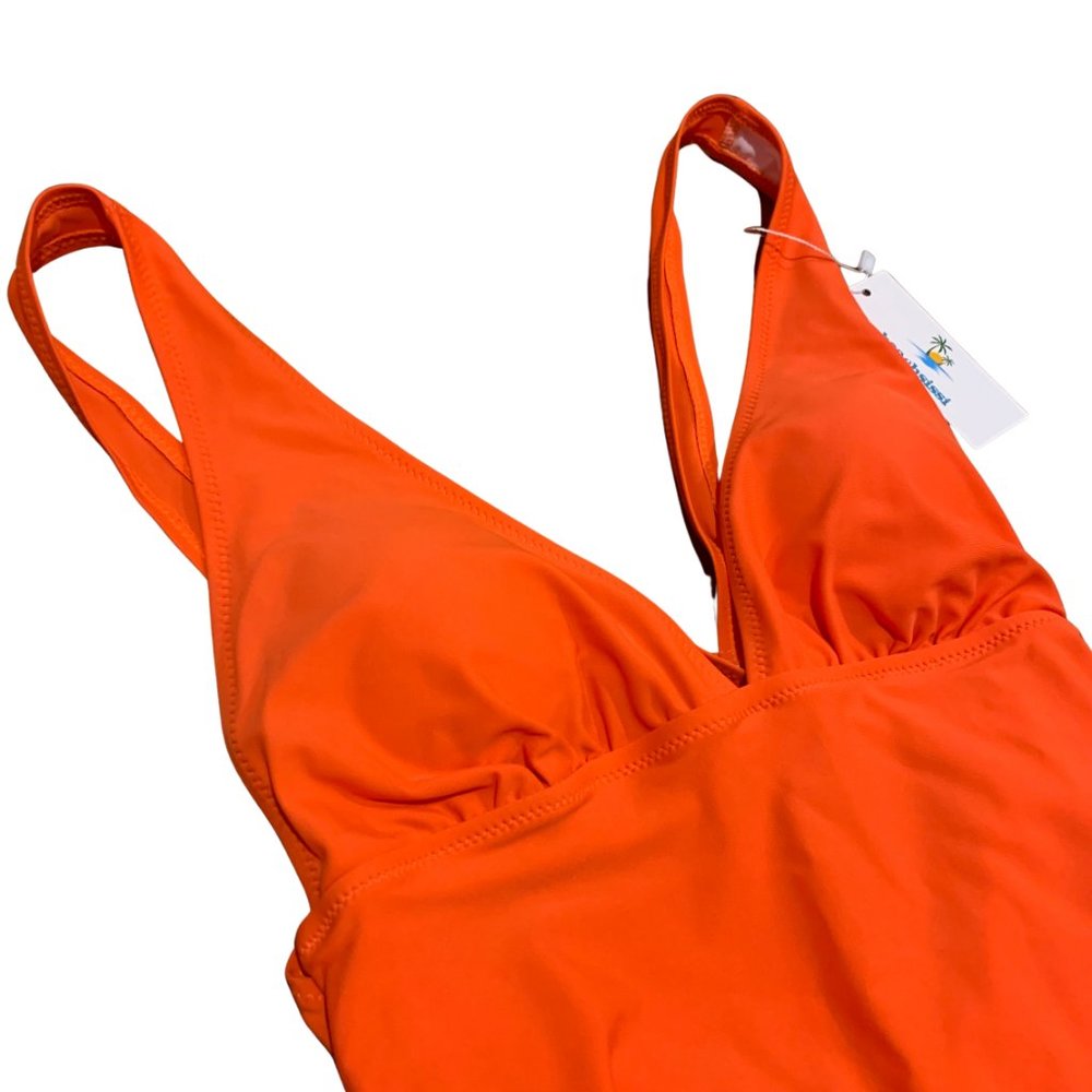 NWT Beachsissi Orange One Piece Swim Suit | Size Small - Picture 3 of 8